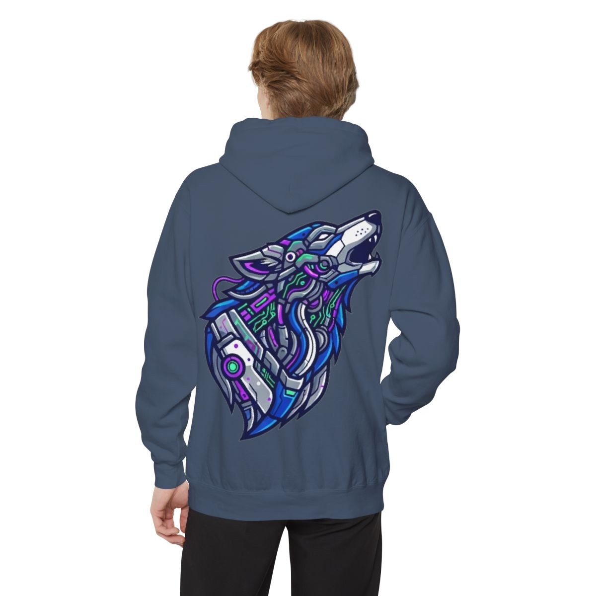 Color: Denim | Cyber Wolf Garment-Dyed Hoodie