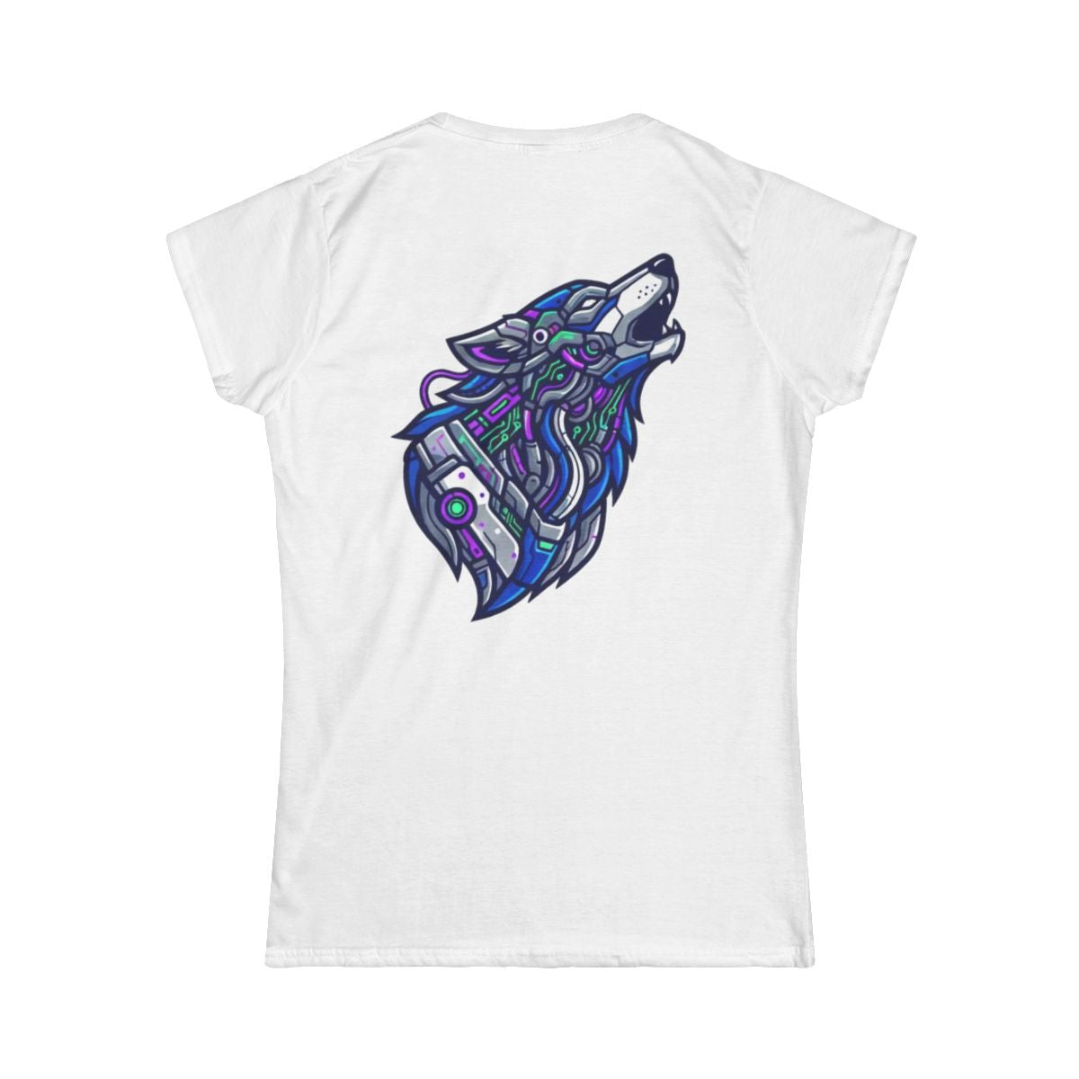 Color: White | Cyber Wolf Women's Tee