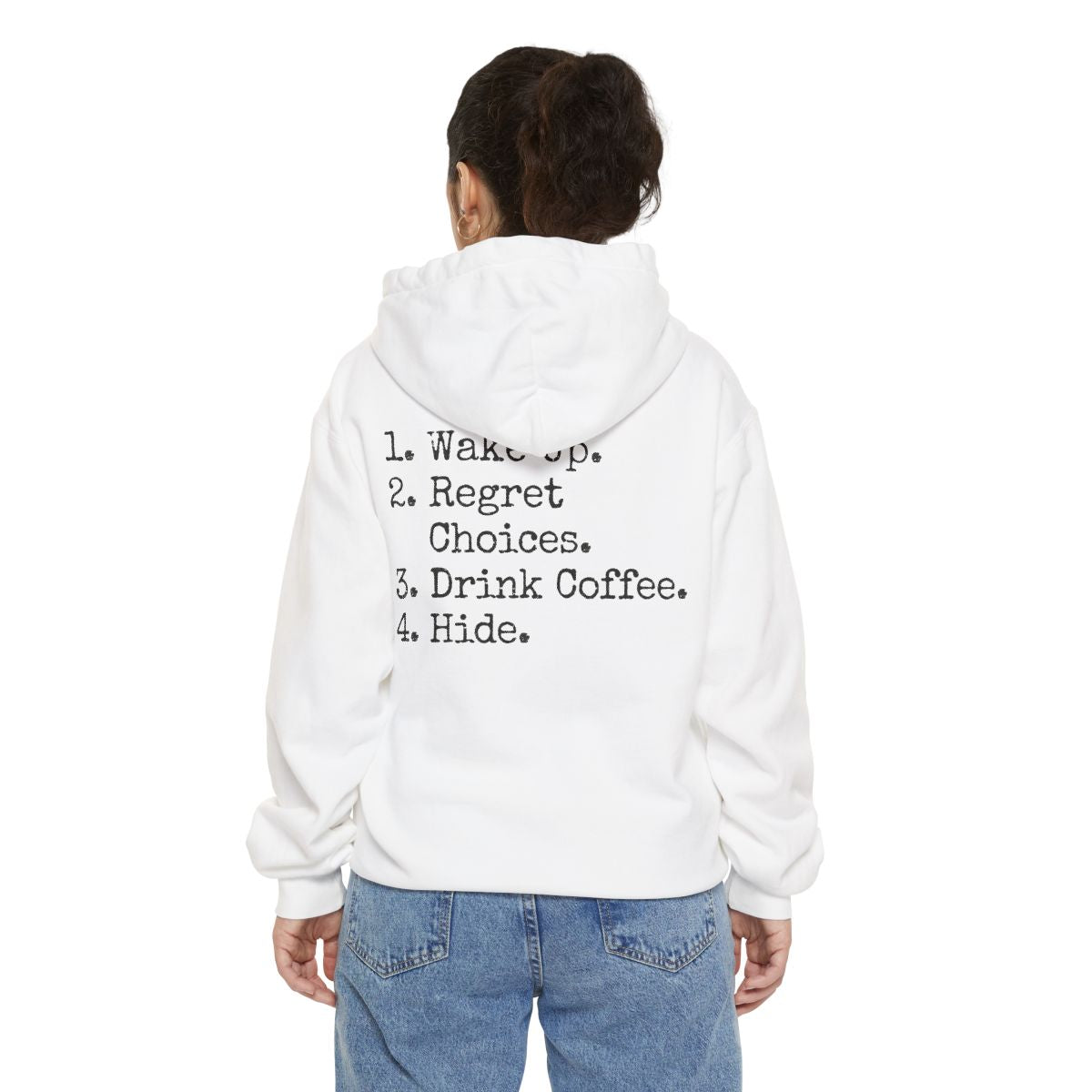 Color: White | Daily Schedule Asset Garment-Dyed Hoodie