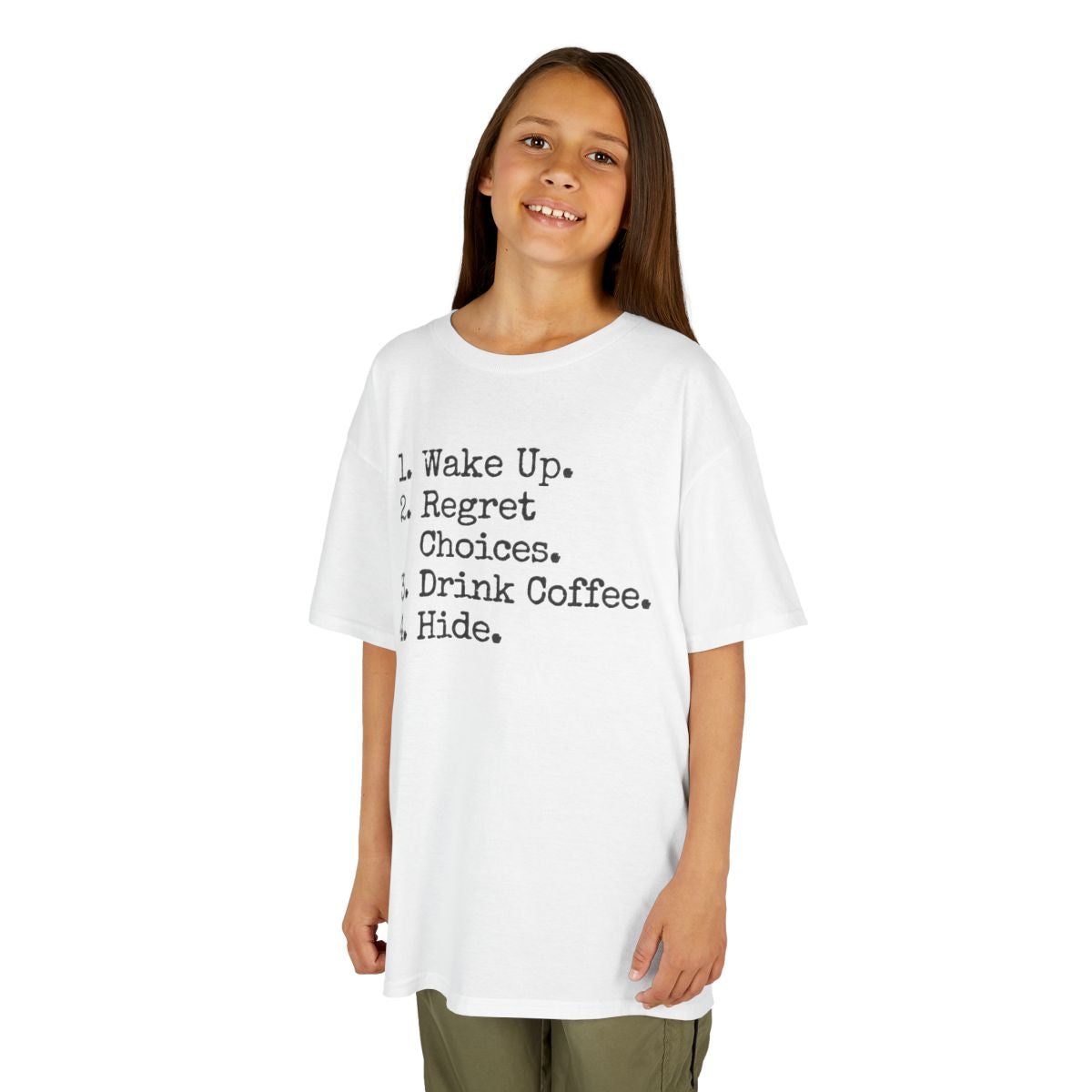 Color: White | Daily Schedule Asset Kids Tee