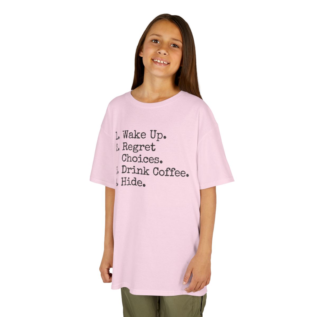 Color: Light Pink | Daily Schedule Asset Kids Tee