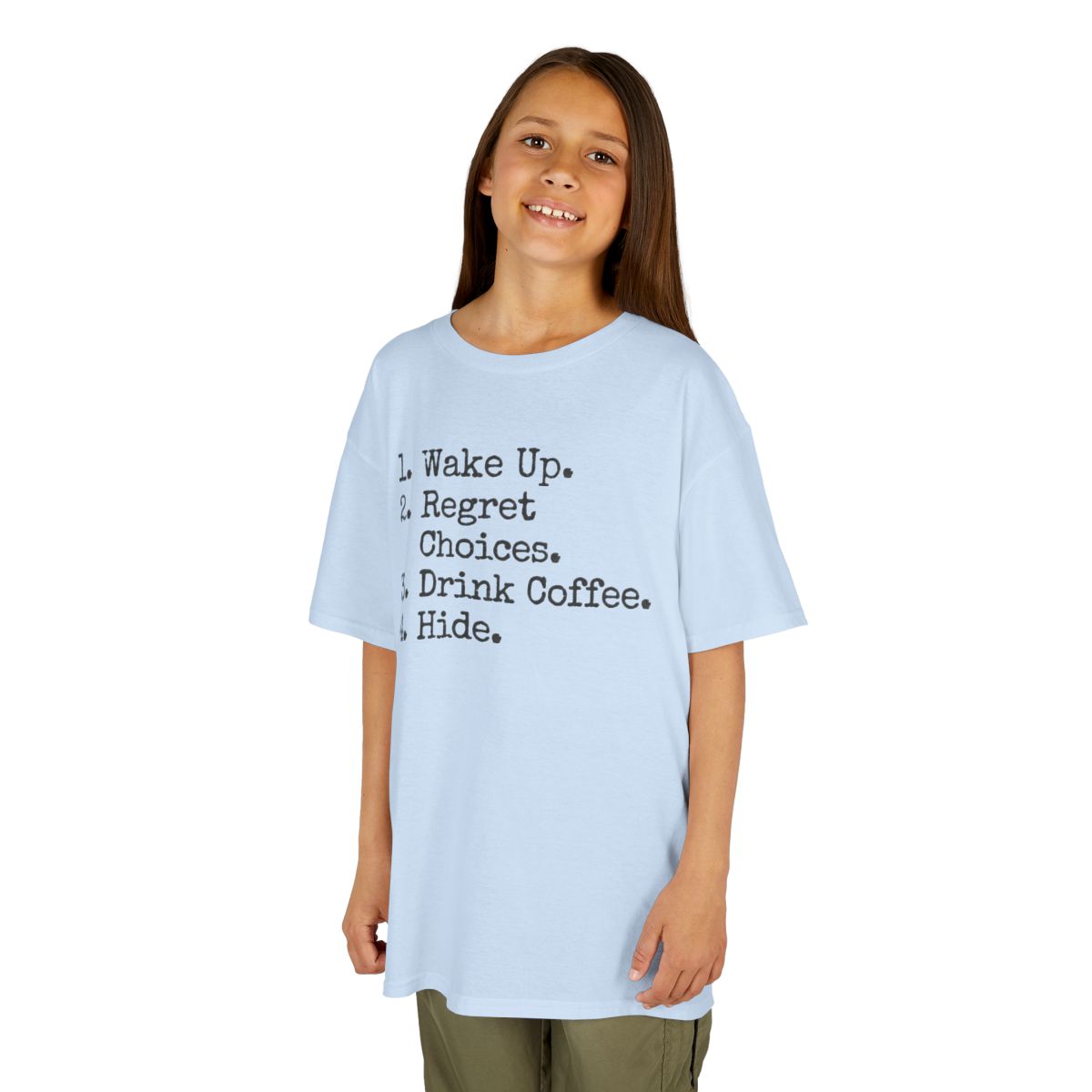 Color: Light Blue | Daily Schedule Asset Kids Tee