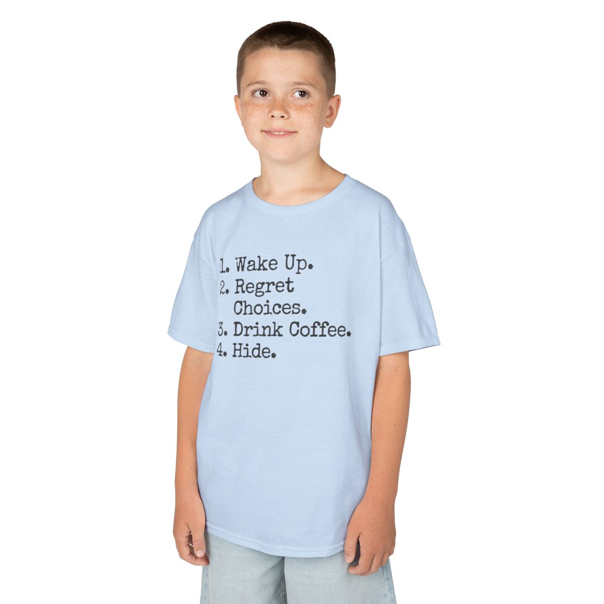 Color: Light Blue | Daily Schedule Asset Kids Tee