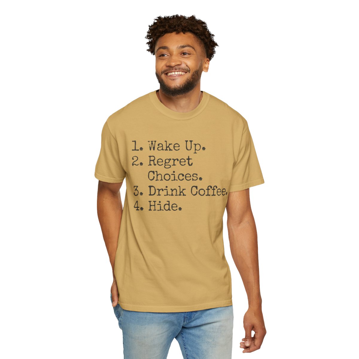 Color: Mustard | Daily Schedule Asset Unisex Garment-Dyed Tee