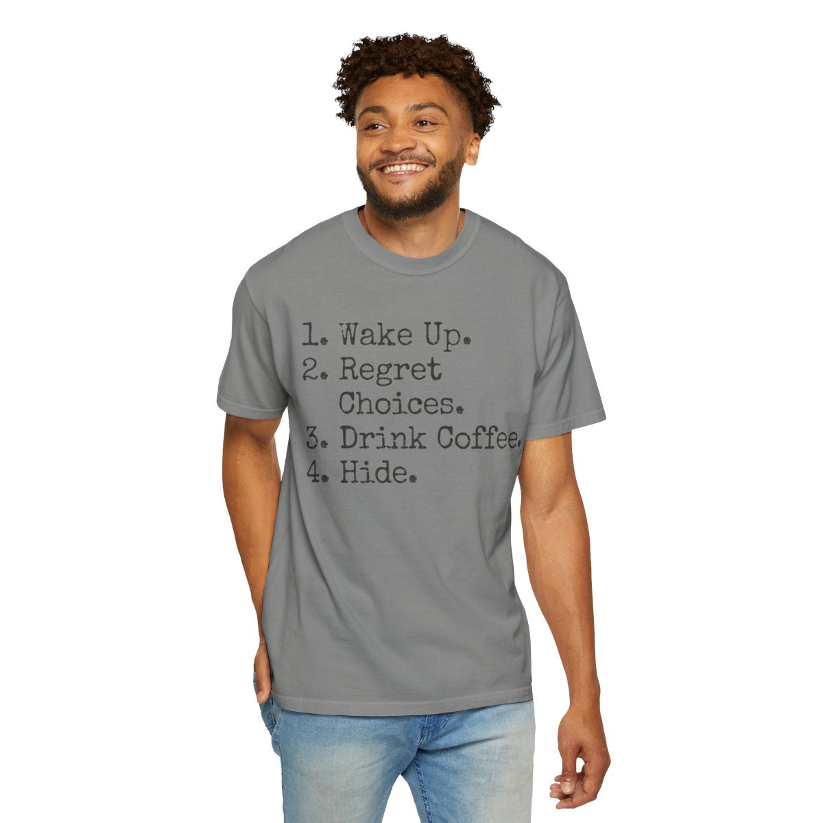 Color: Granite | Daily Schedule Asset Unisex Garment-Dyed Tee