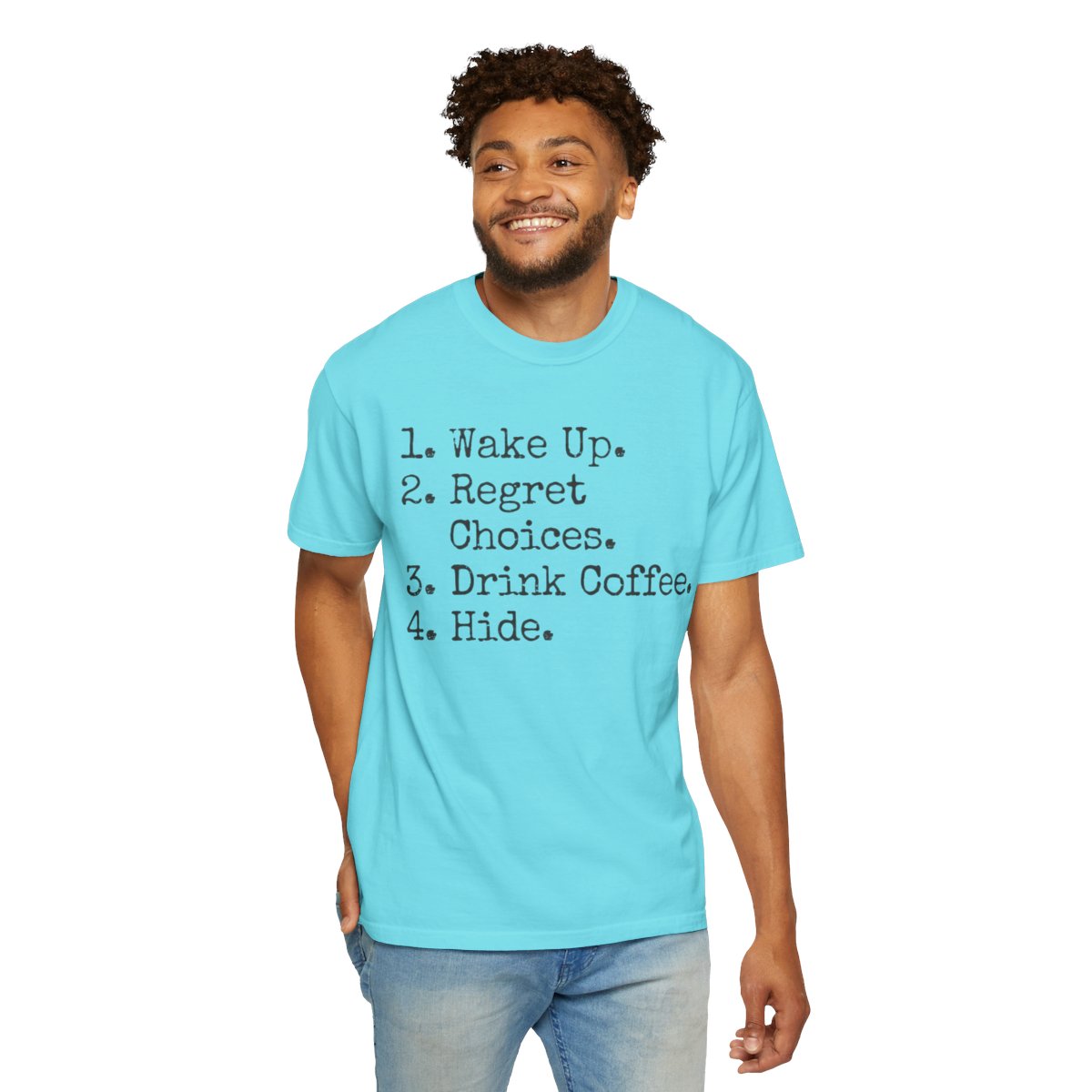 Color: Lagoon Blue | Daily Schedule Asset Unisex Garment-Dyed Tee