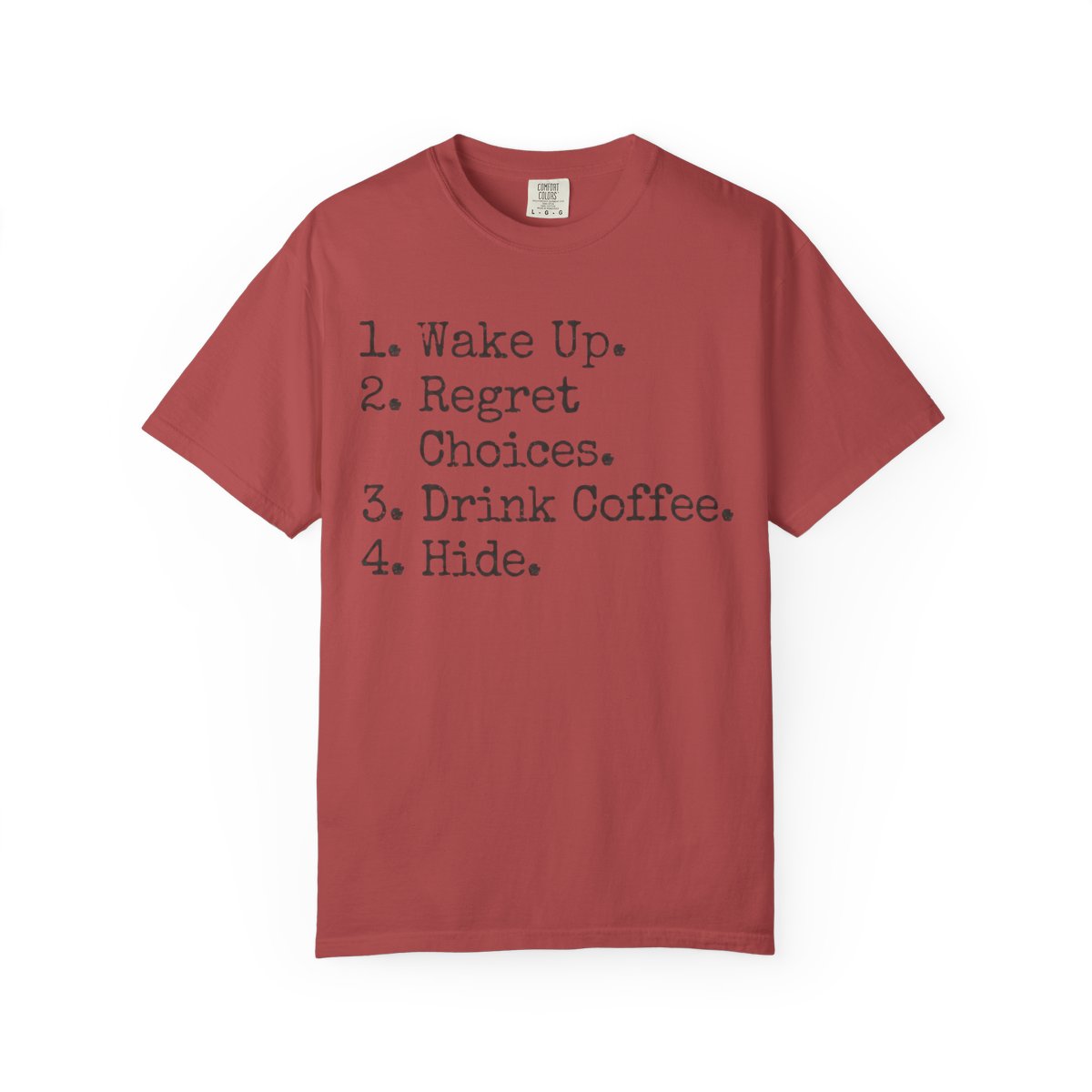 Color: Crimson | Daily Schedule Asset Unisex Garment-Dyed Tee