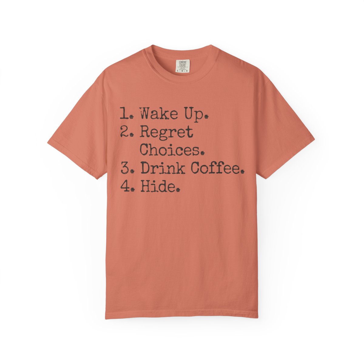 Color: Terracotta | Daily Schedule Asset Unisex Garment-Dyed Tee