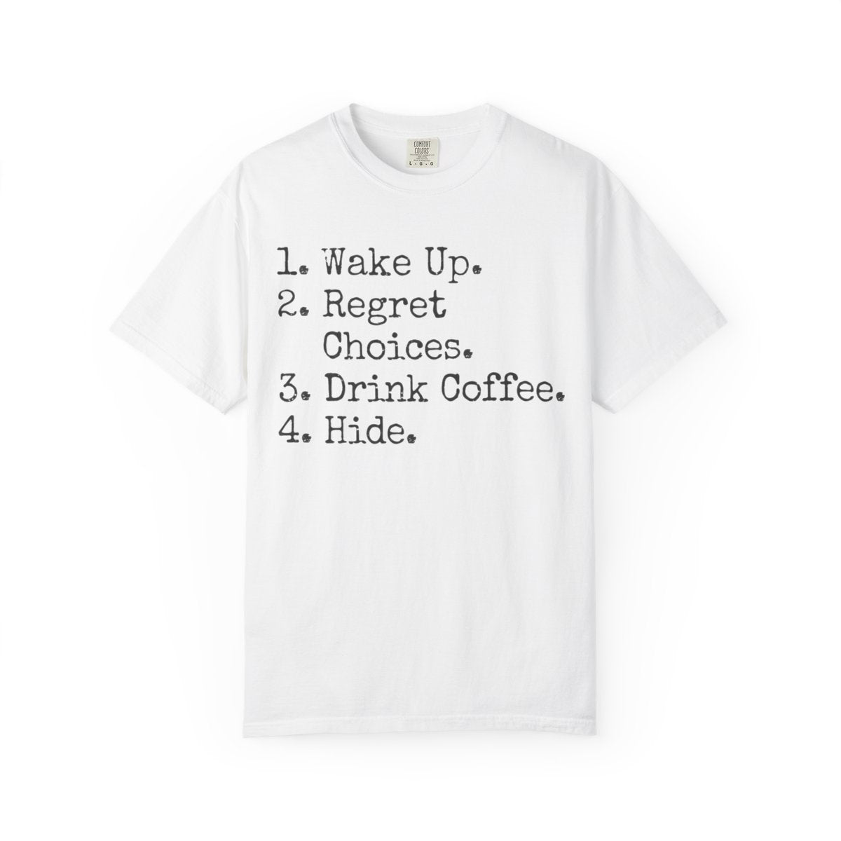 Color: White | Daily Schedule Asset Unisex Garment-Dyed Tee