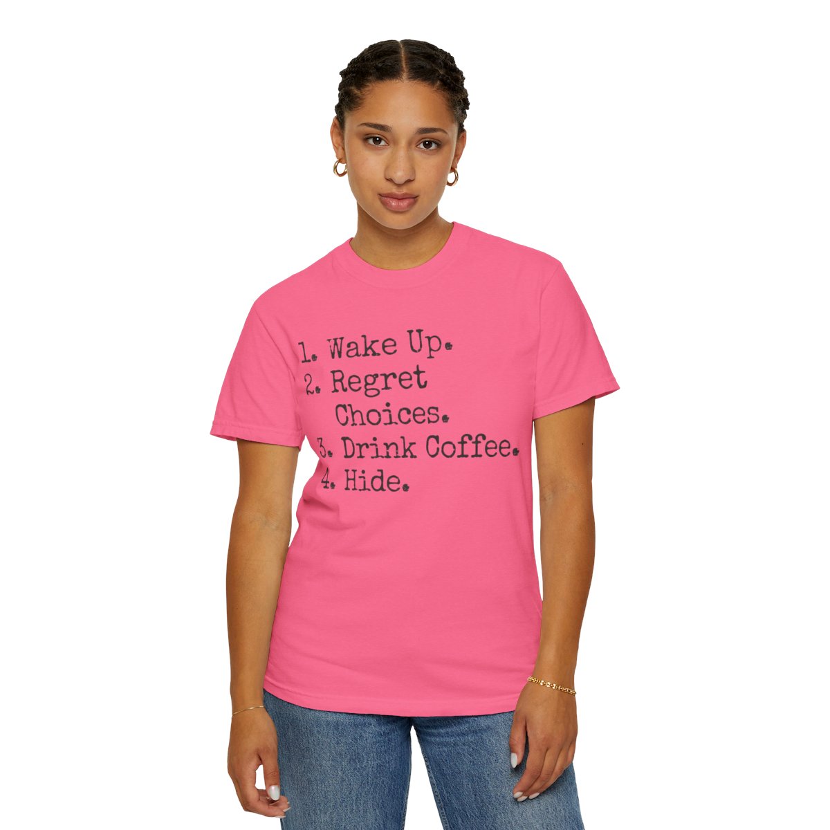 Color: Crunchberry | Daily Schedule Asset Unisex Garment-Dyed Tee