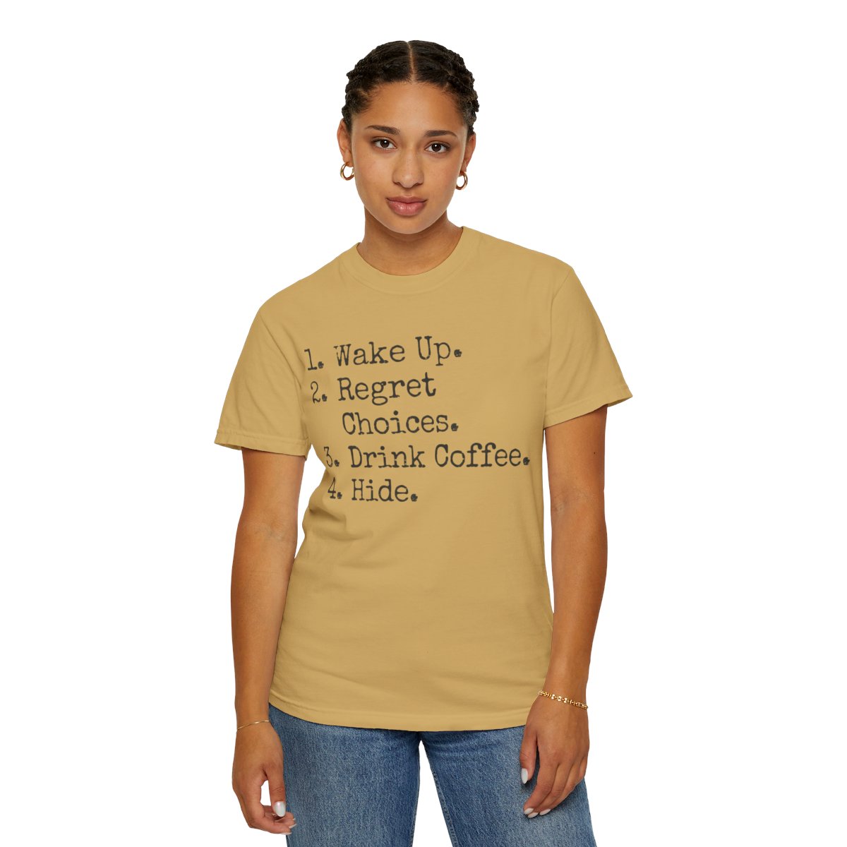 Color: Mustard | Daily Schedule Asset Unisex Garment-Dyed Tee