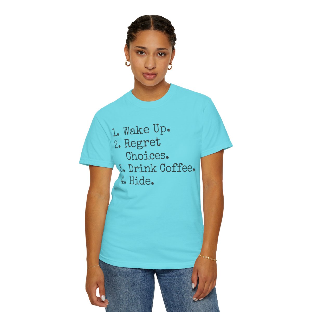 Color: Lagoon Blue | Daily Schedule Asset Unisex Garment-Dyed Tee