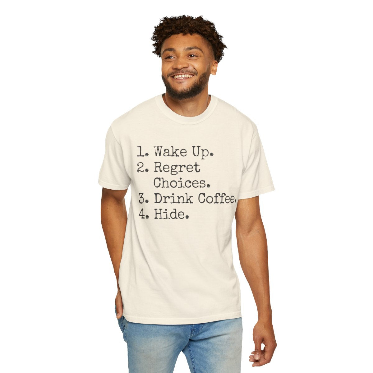 Color: Ivory | Daily Schedule Asset Unisex Garment-Dyed Tee