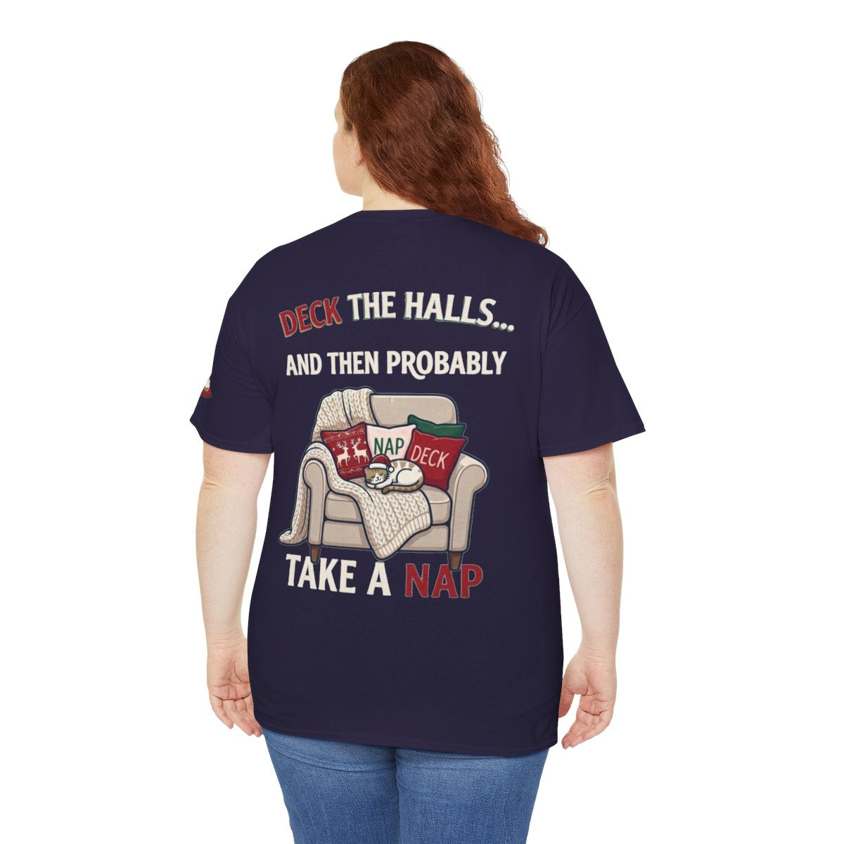 Color: Blackberry | Deck The Halls And Take A Nap Premium Graphic Tee