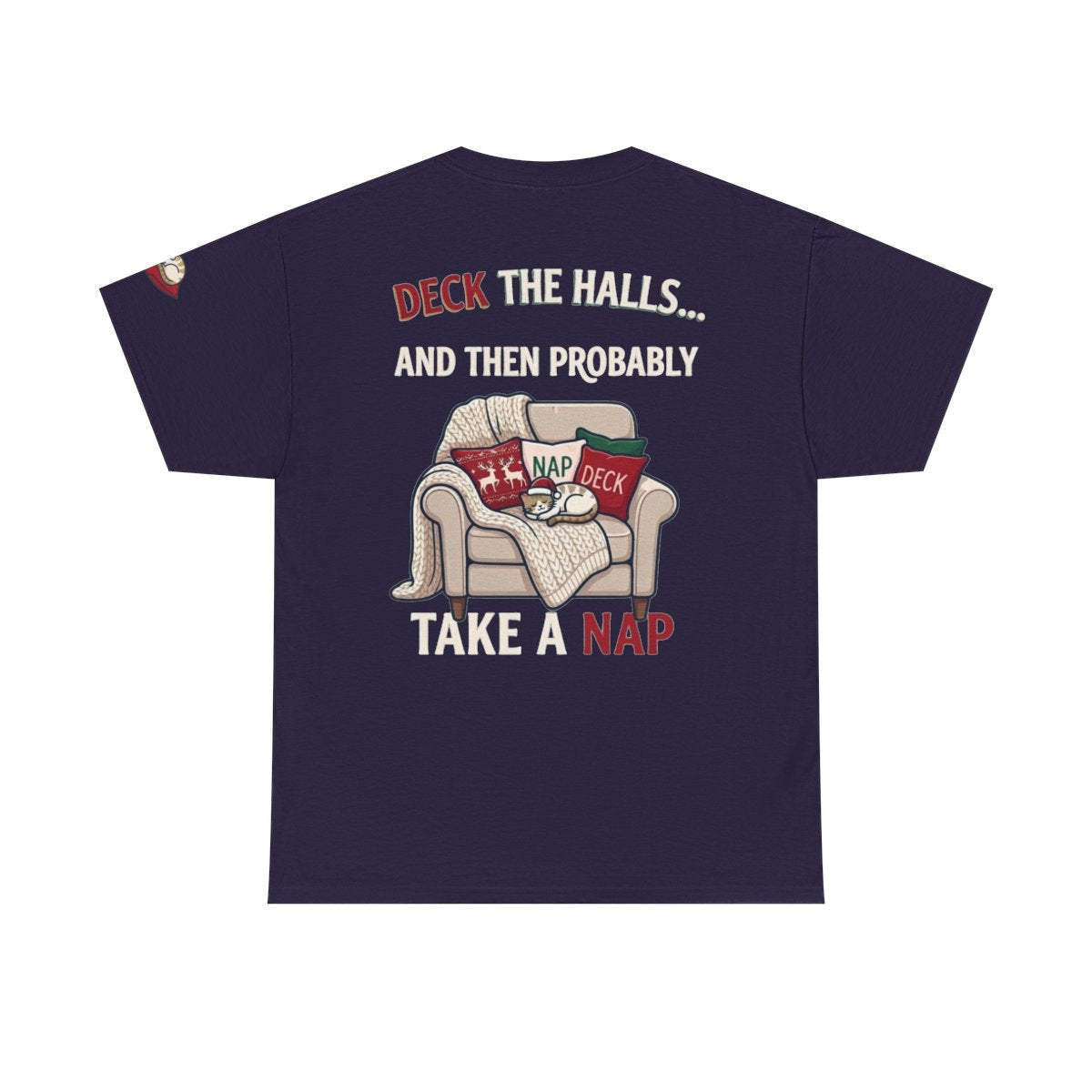 Color: Blackberry | Deck The Halls And Take A Nap Premium Graphic Tee