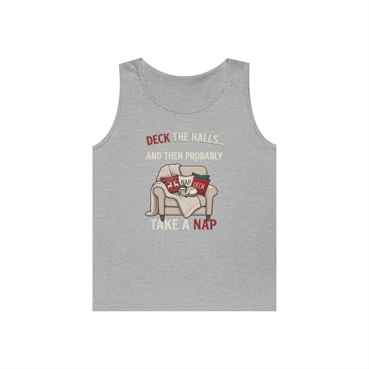 Color: Sport Grey | Deck The Halls And Take A Nap Tank Top