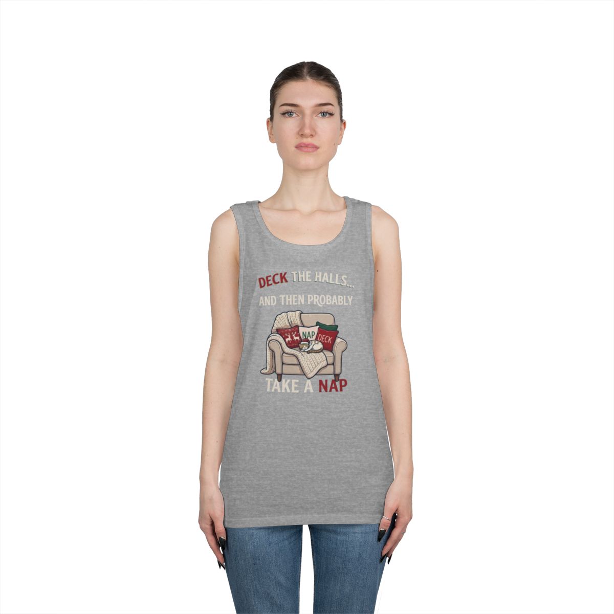 Color: Sport Grey | Deck The Halls And Take A Nap Tank Top