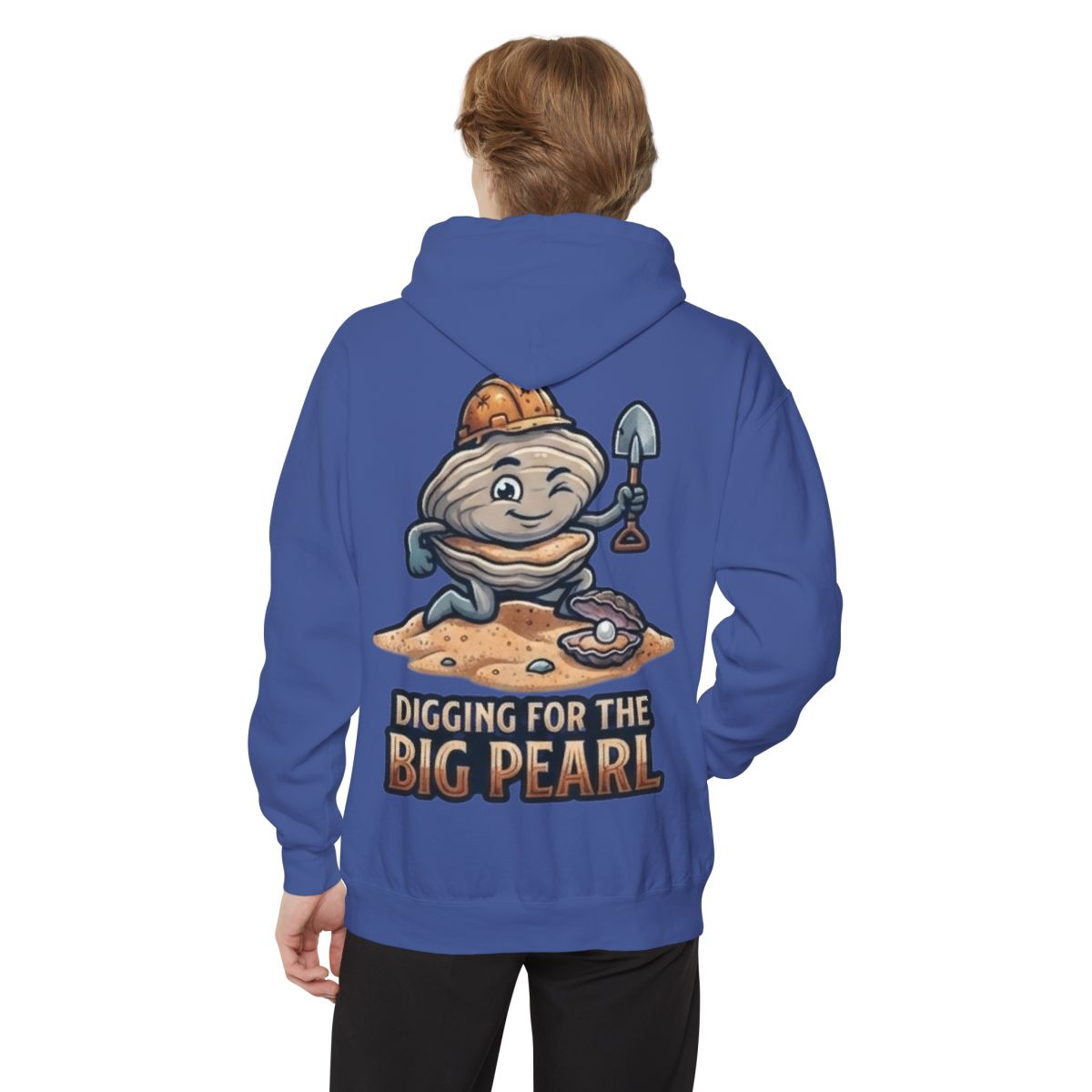 Color: Flo Blue | Digging For The Big Pearl Garment-Dyed Hoodie