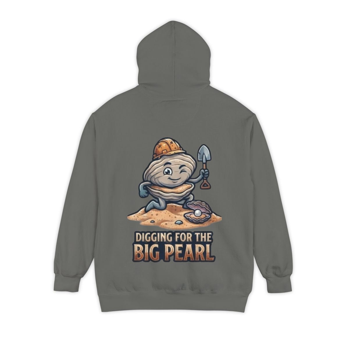 Color: Grey | Digging For The Big Pearl Garment-Dyed Hoodie