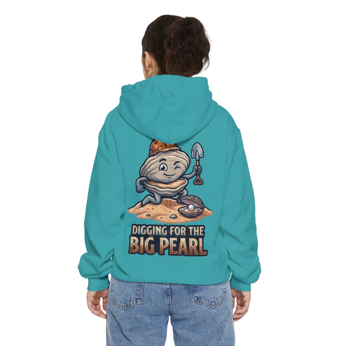 Color: Seafoam | Digging For The Big Pearl Garment-Dyed Hoodie
