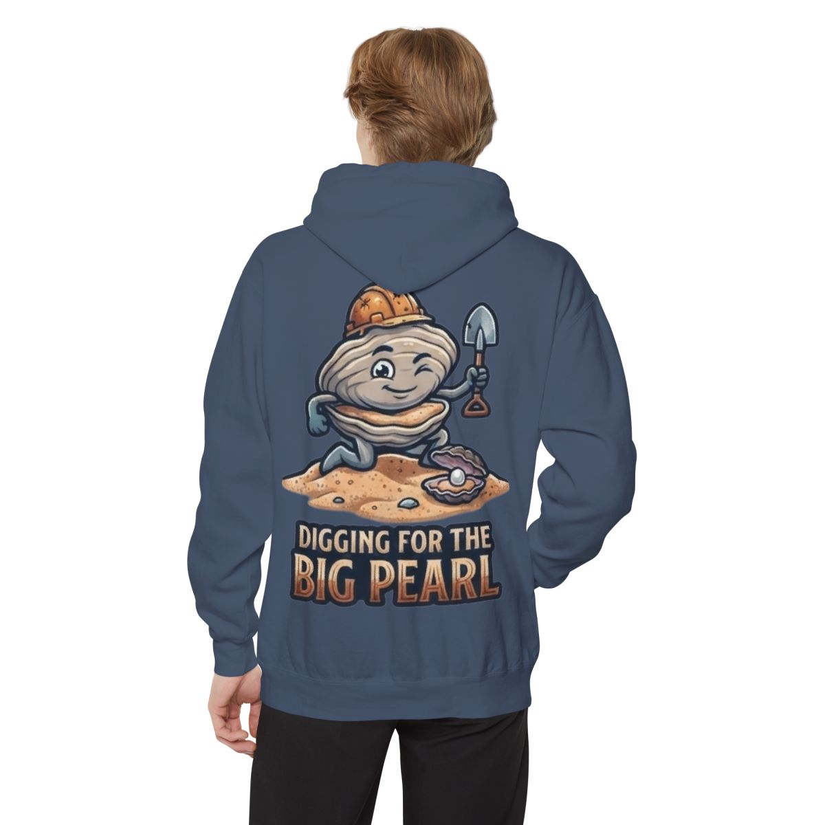Color: Denim | Digging For The Big Pearl Garment-Dyed Hoodie