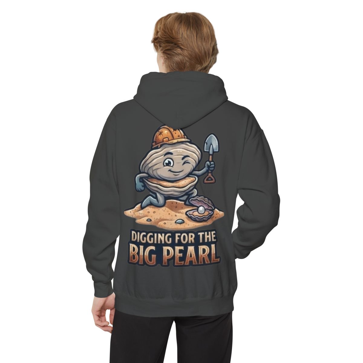 Color: Pepper | Digging For The Big Pearl Garment-Dyed Hoodie