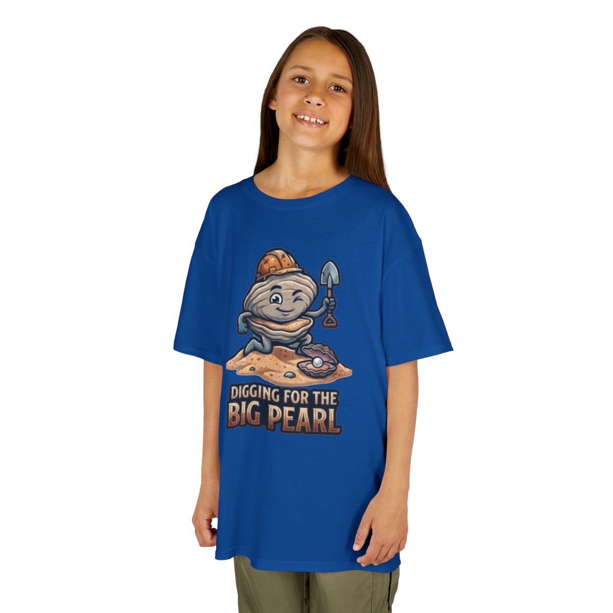 Color: Royal | Digging For The Big Pearl Kids Tee