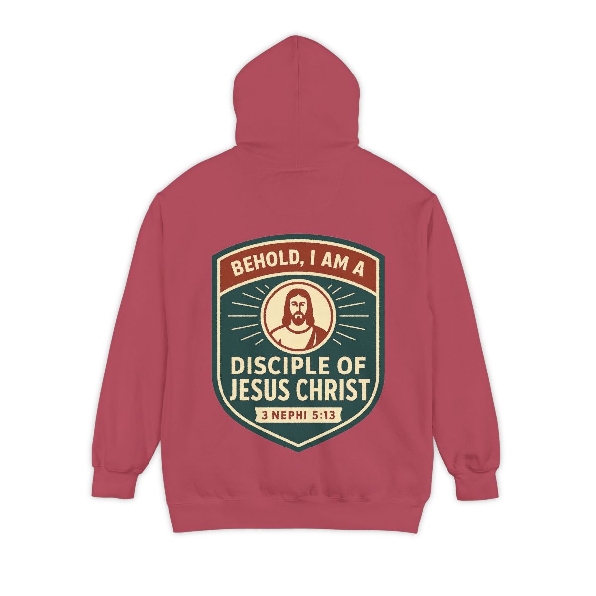 Color: Crimson | Disciple of Christ Garment-Dyed Hoodie