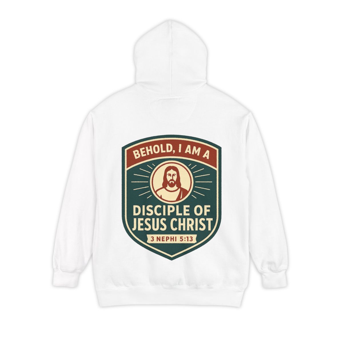 Color: White | Disciple of Christ Garment-Dyed Hoodie