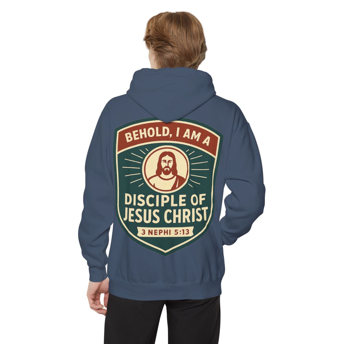 Color: Denim | Disciple of Christ Garment-Dyed Hoodie