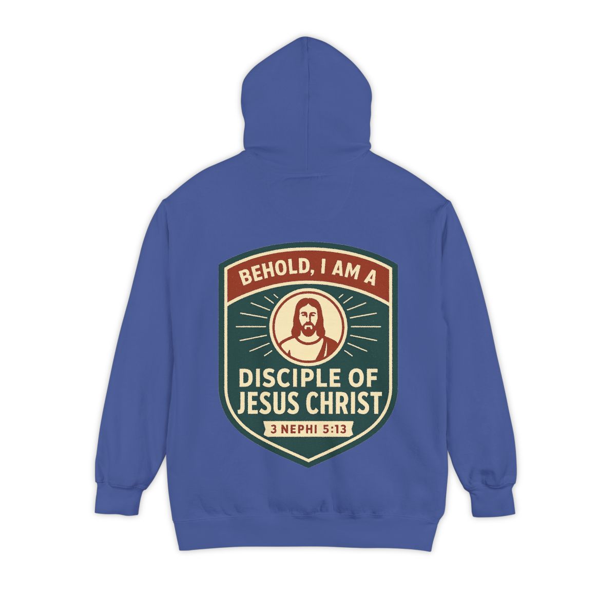 Color: Flo Blue | Disciple of Christ Garment-Dyed Hoodie
