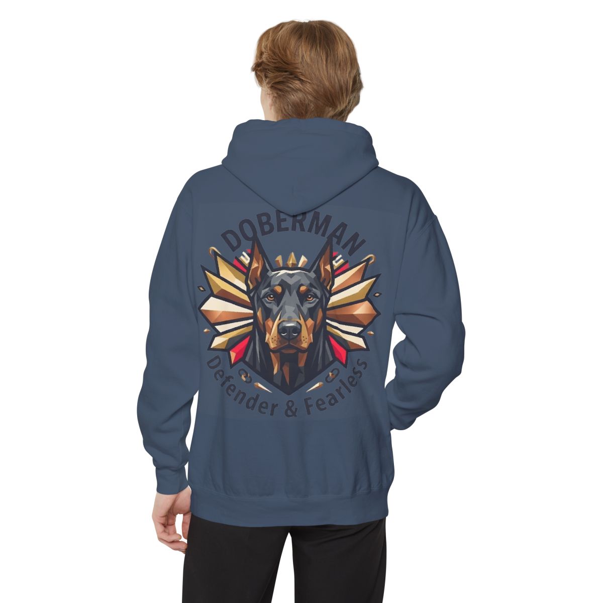 Color: Denim | Doberman Defender Garment-Dyed Hoodie