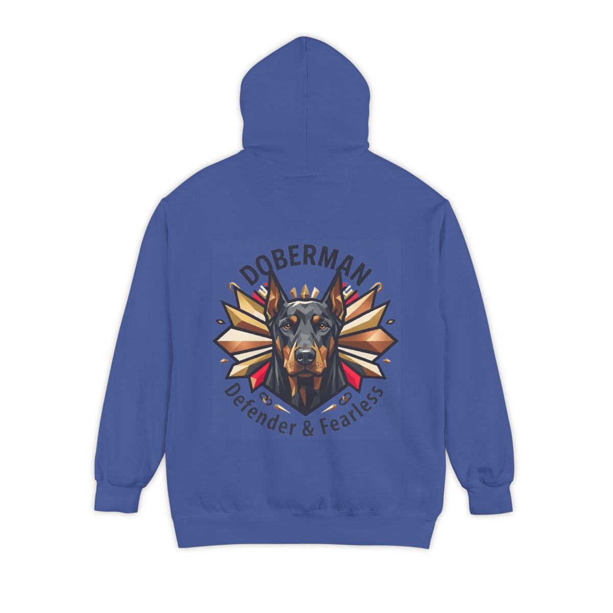 Color: Flo Blue | Doberman Defender Garment-Dyed Hoodie