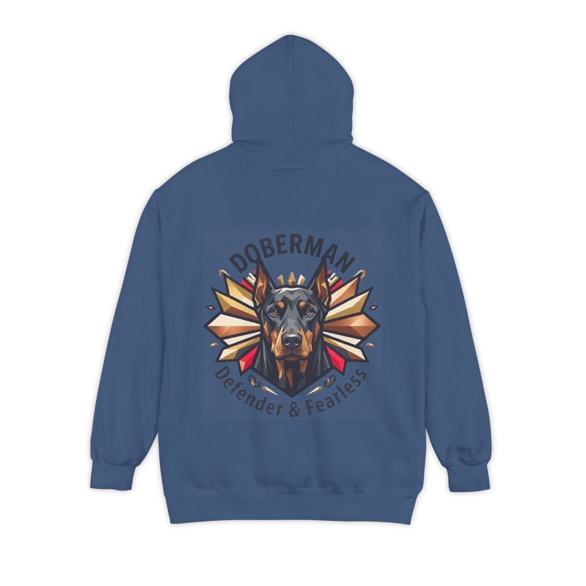 Color: True Navy | Doberman Defender Garment-Dyed Hoodie