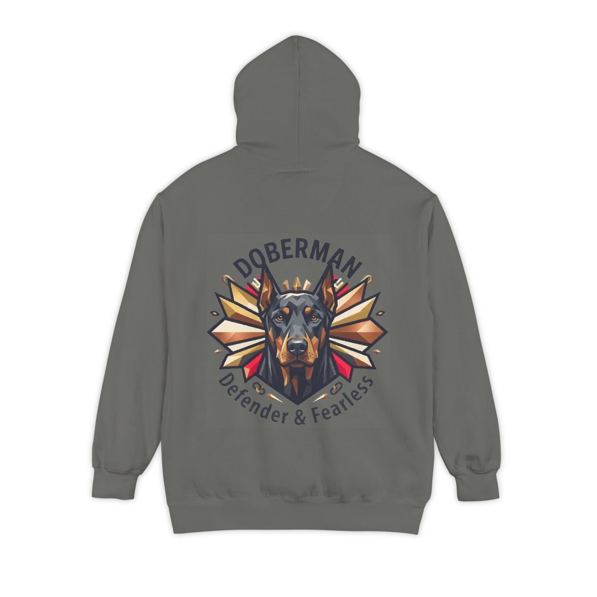 Color: Grey | Doberman Defender Garment-Dyed Hoodie