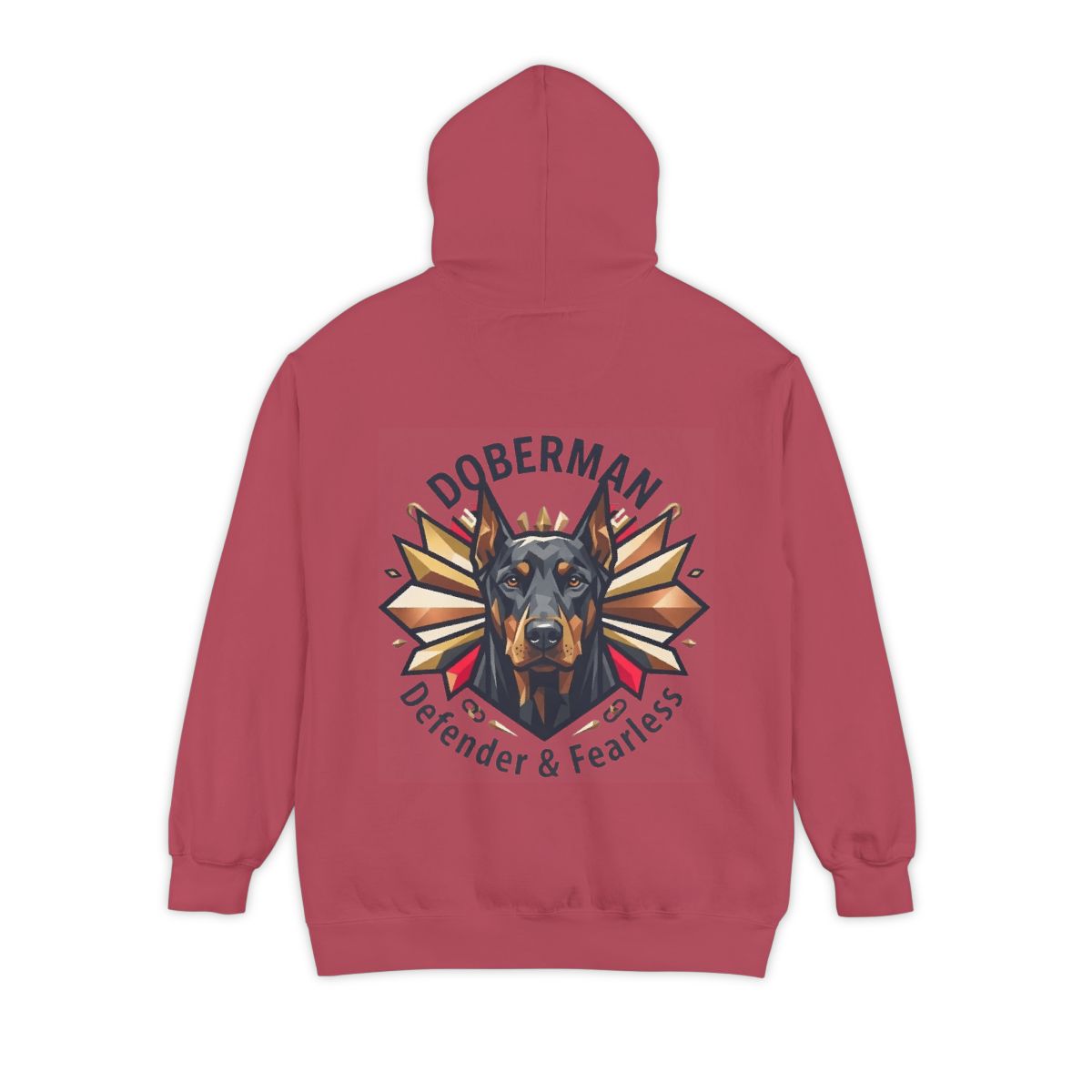 Color: Crimson | Doberman Defender Garment-Dyed Hoodie
