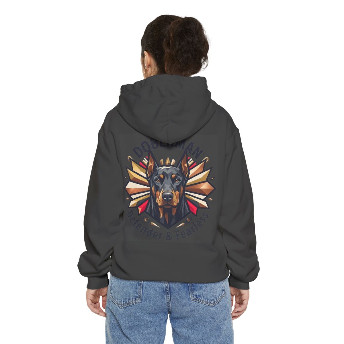 Color: Pepper | Doberman Defender Garment-Dyed Hoodie