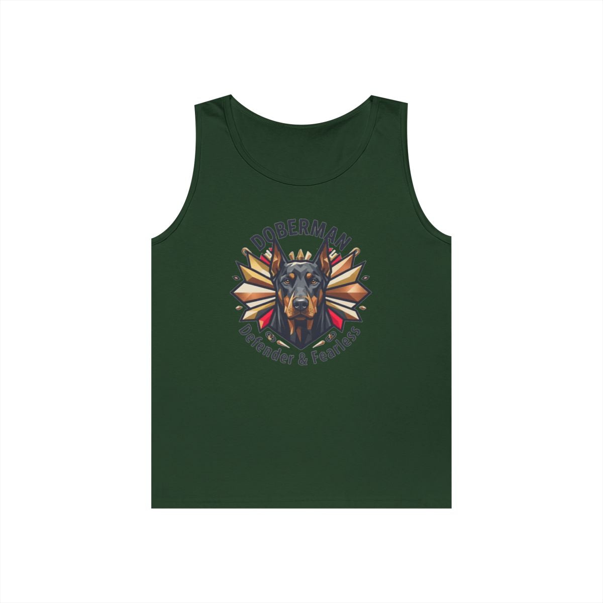Color: Forest Green | Doberman Defender Tank Top