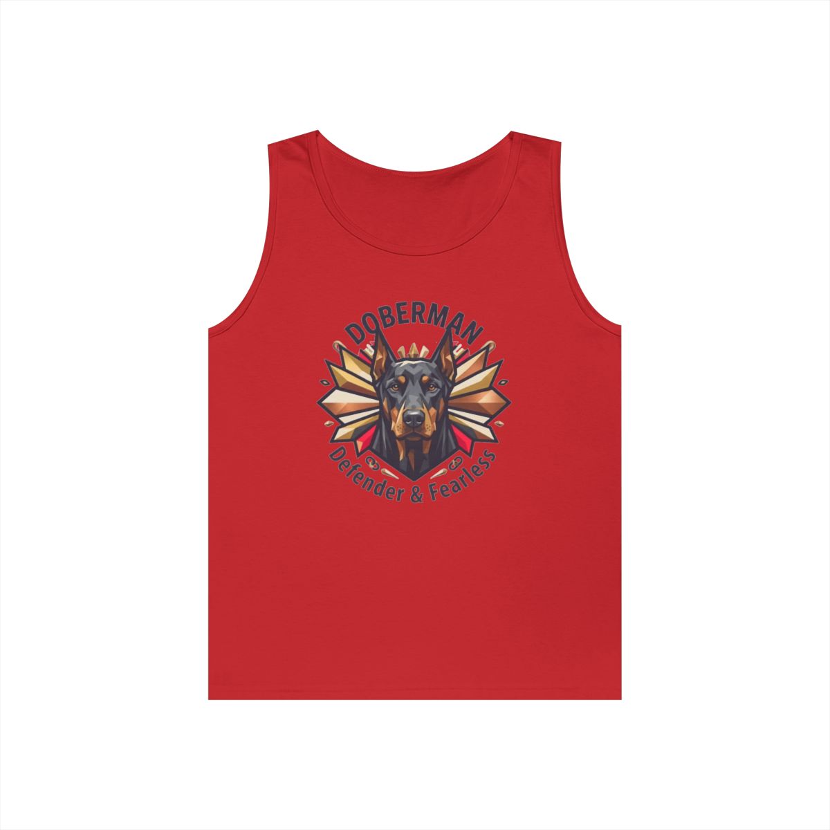 Color: Red | Doberman Defender Tank Top