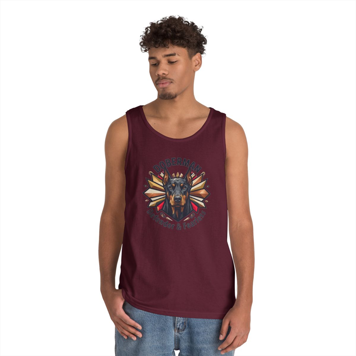 Color: Maroon | Doberman Defender Tank Top