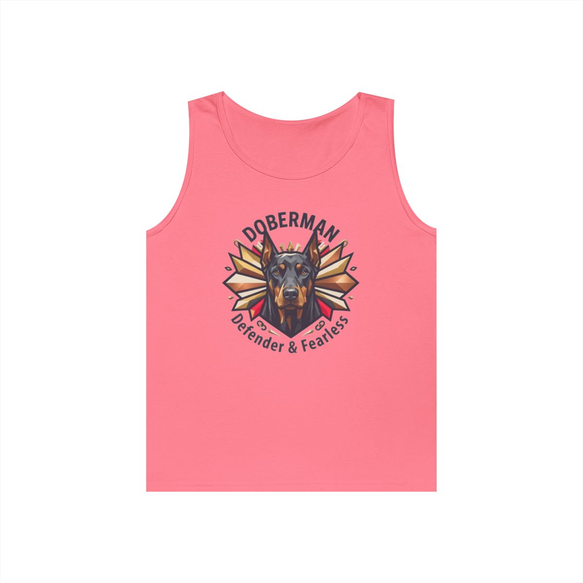 Color: Safety Pink | Doberman Defender Tank Top
