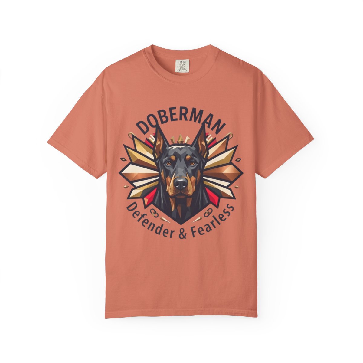 Color: Terracotta | Doberman Defender Unisex Garment-Dyed Tee