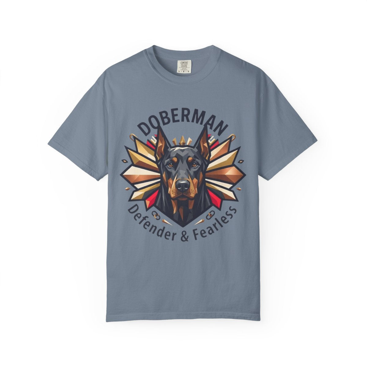 Color: Blue Jean | Doberman Defender Unisex Garment-Dyed Tee