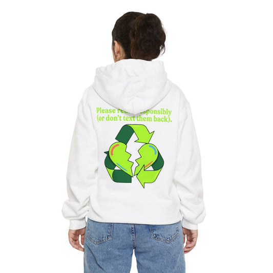 Color: White | Don't Text Them Back Garment-Dyed Hoodie