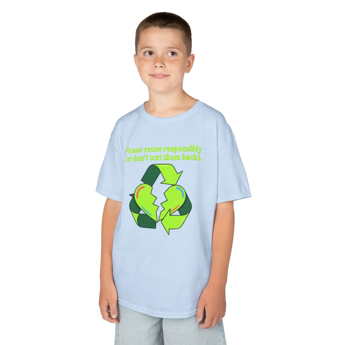 Color: Light Blue | Don't Text Them Back Kids Tee