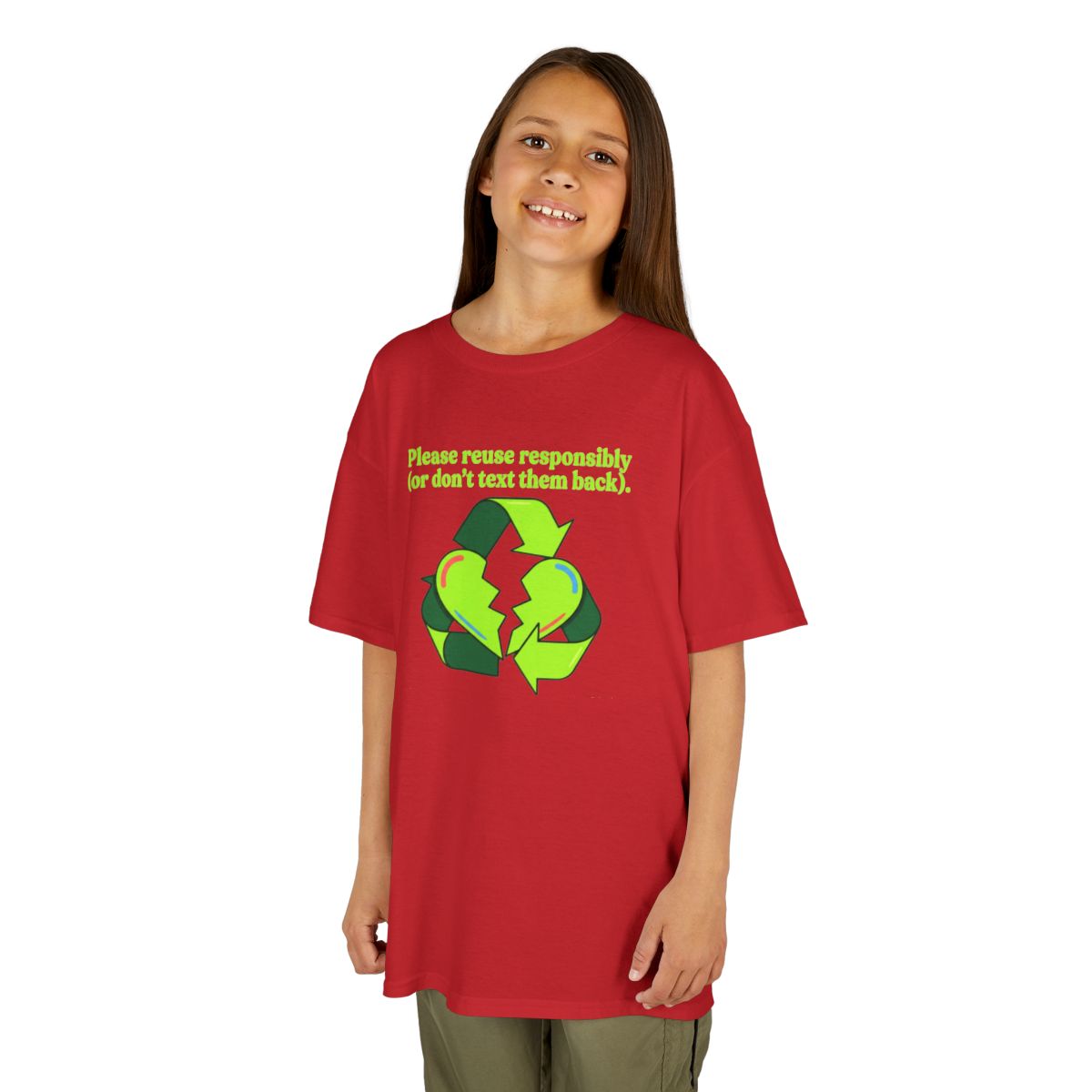 Color: Red | Don't Text Them Back Kids Tee