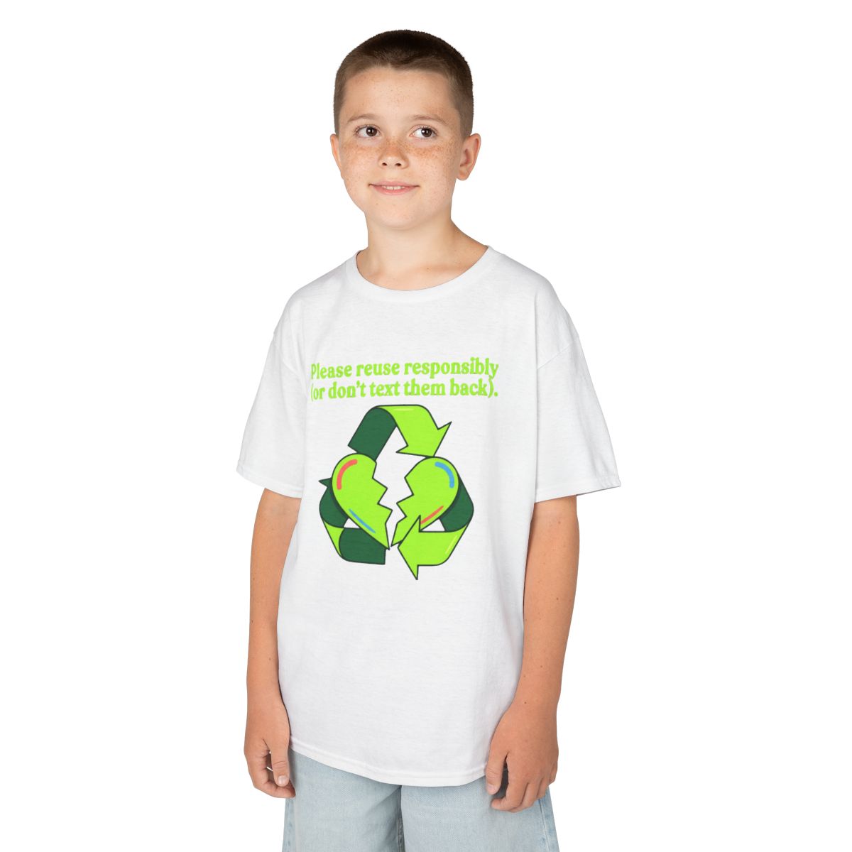 Color: White | Don't Text Them Back Kids Tee