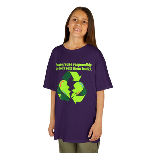 Color: Purple | Don't Text Them Back Kids Tee