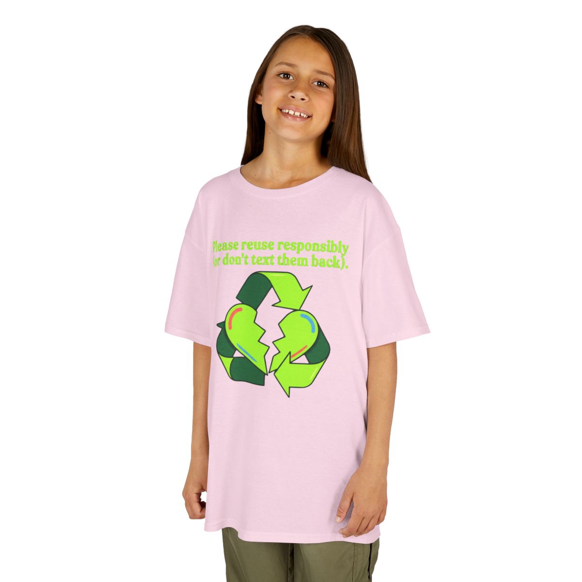 Color: Light Pink | Don't Text Them Back Kids Tee