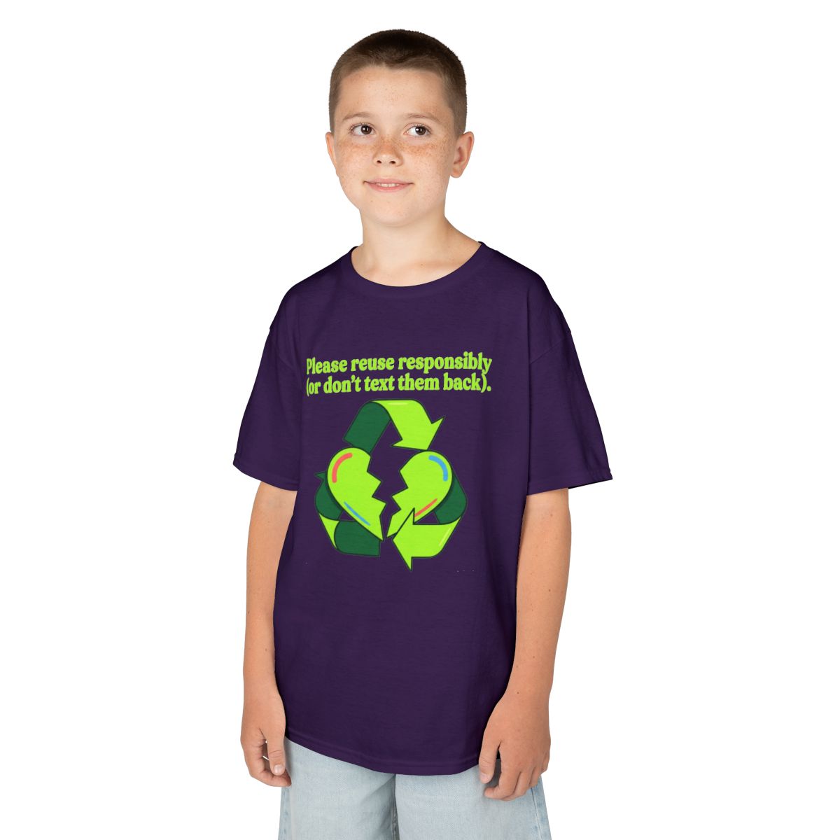 Color: Purple | Don't Text Them Back Kids Tee
